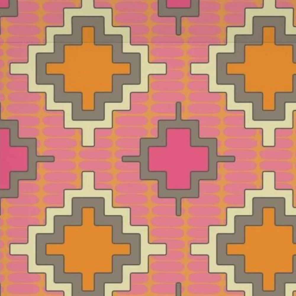 1-piece Blackout Tangerine Kilim Curtain Panel - 96 Inches x 50 Inches